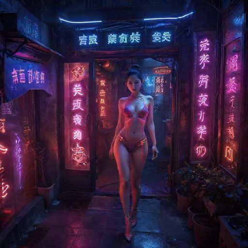 深圳夜景中的高端茶室入口