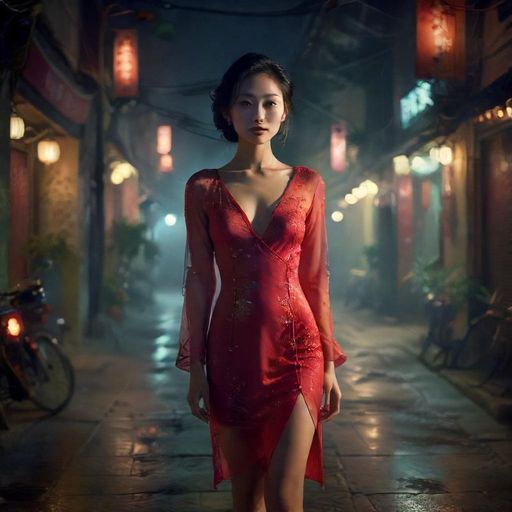 龙华夜晚灯火通明的街头