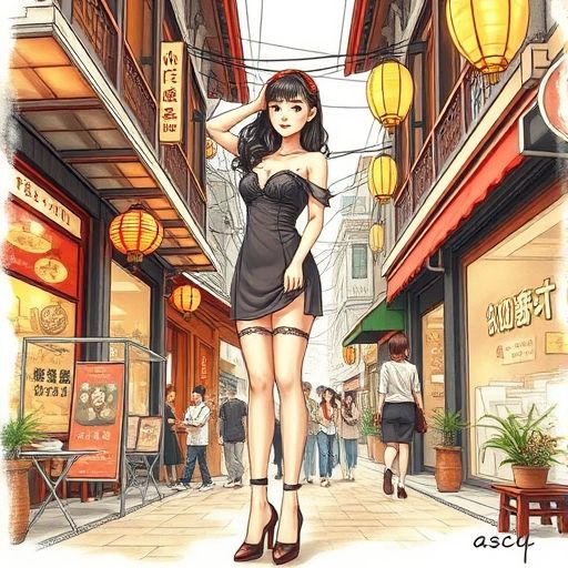 街头茶肆的悠闲氛围