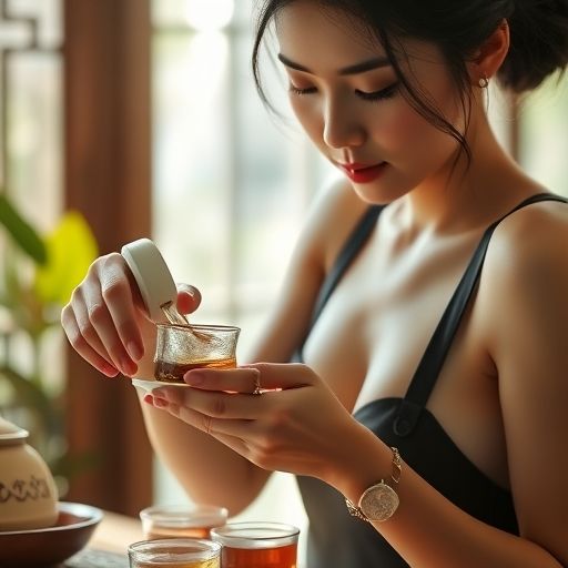 茶艺师优雅泡茶