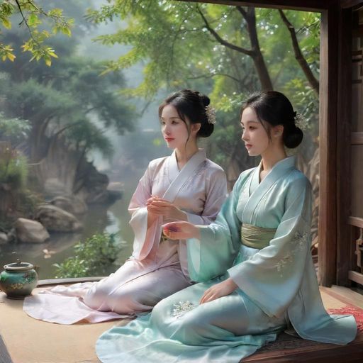 广州茶肆内部温馨氛围