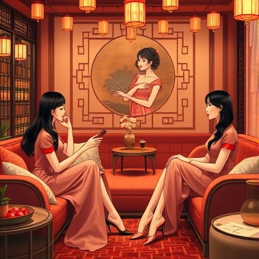 朋友在沙发区欢笑畅聊