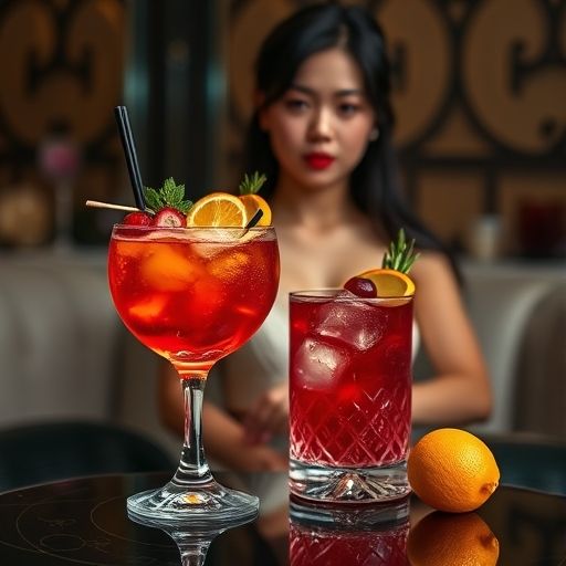 qt场所的荔枝鸡尾酒