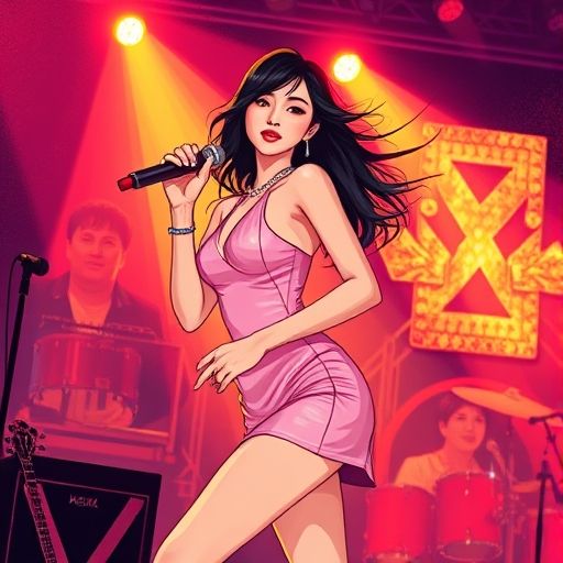 乐队在qt场内激情演出