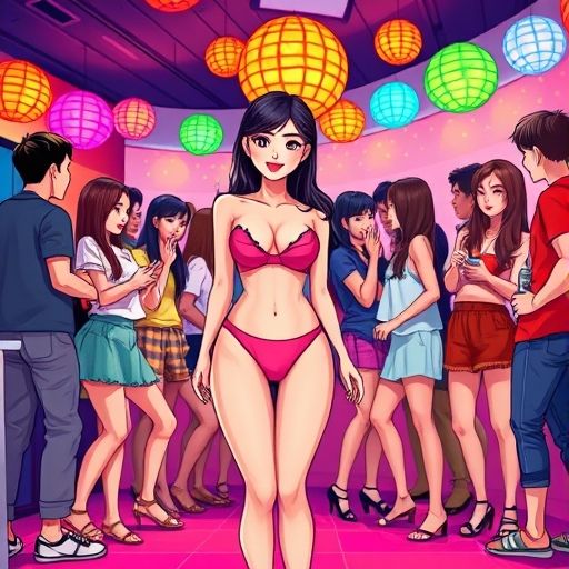 朋友在qt场内合影留念