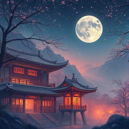 夜晚的露营地星光点点