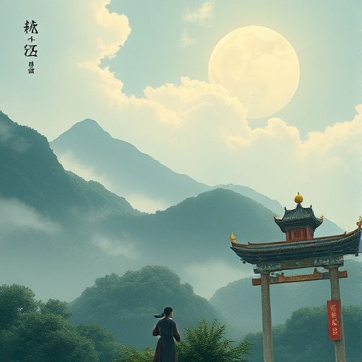 茶室外的竹林小径景观