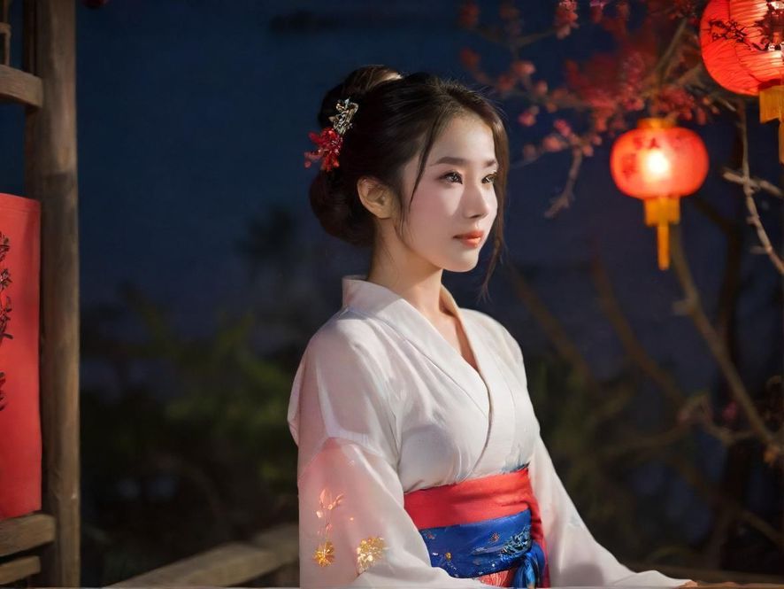 广州夜色下的公寓楼