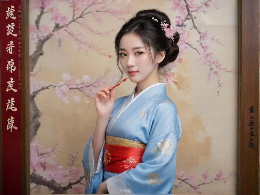 一位都市女性在宁静祥和的环境中闭目养神，享受身心疗愈，面带放松的微笑。