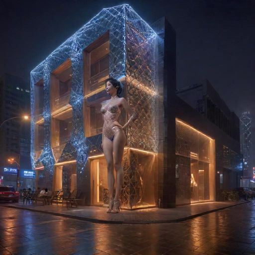 广州桑拿会所夜景外观展示