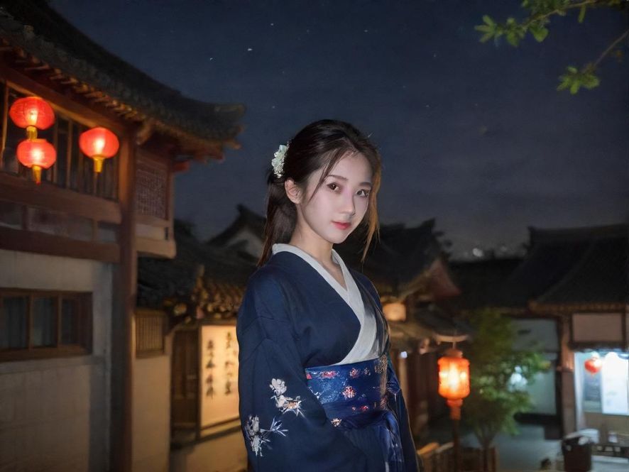都市夜景下的犬马之家入口，霓虹灯闪烁，充满诱惑。