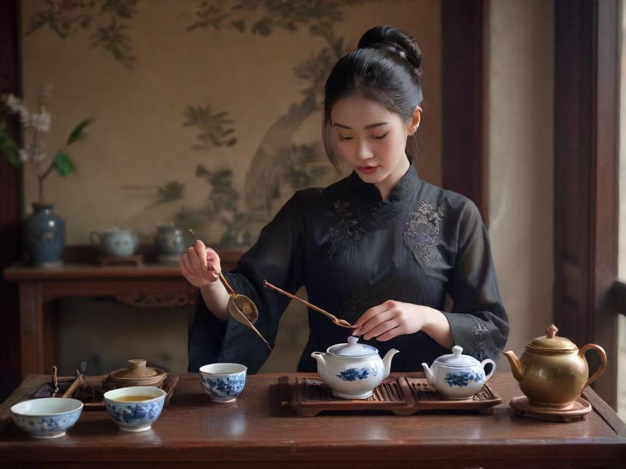 广州白云茶艺师泡茶场景
