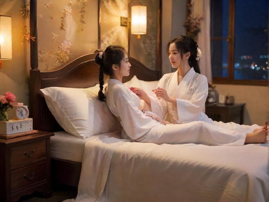 夜场桑拿会所豪华休息室场景