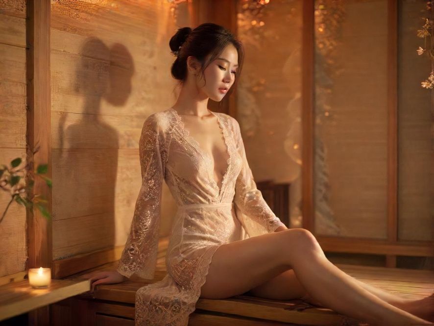 一个桑拿会所内部的私密包厢，环境舒适，暖色调灯光营造出温馨氛围