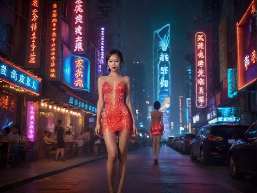 深圳夜场会所夜景外观