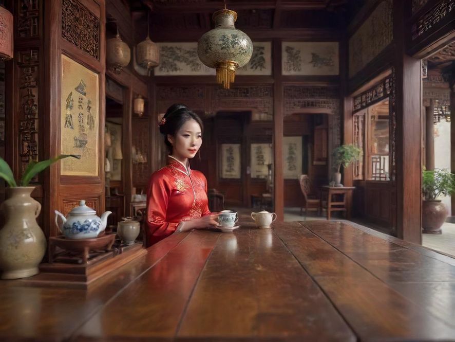 广州天河区隐藏茶社实景图