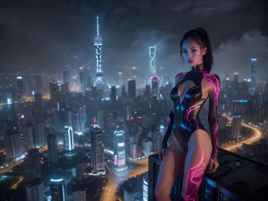 深圳夜景，城市繁华