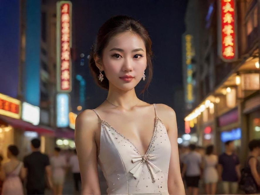 广州夜色下的休闲场所