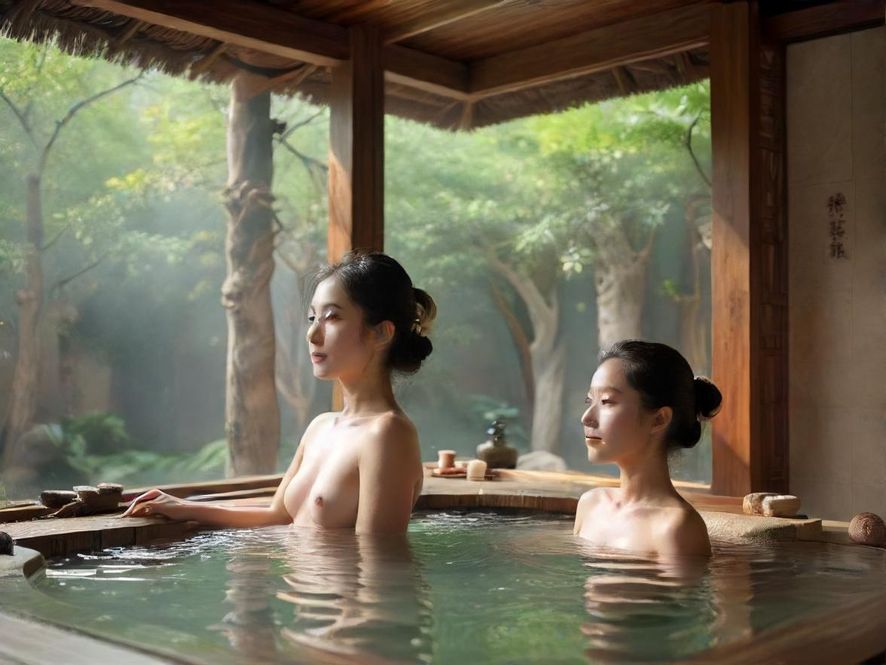 奢华SPA按摩房，柔和灯光营造出极致放松的私密空间