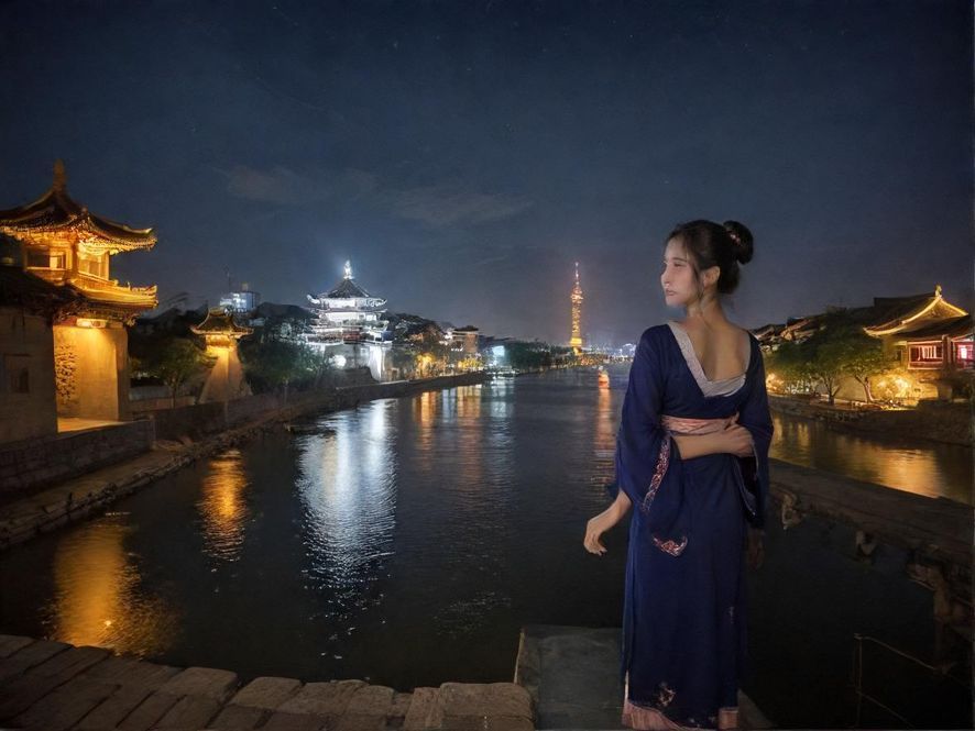 璀璨的广东城市夜景，暗示着丰富的夜生活