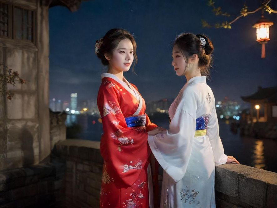 广州繁华夜色下的城市天际线