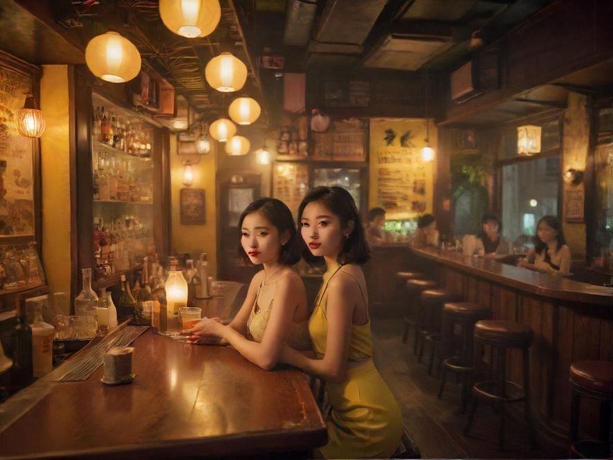 广州夜生活酒吧场景
