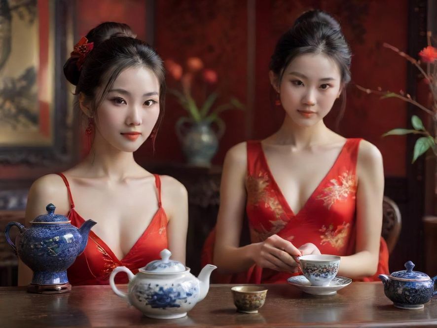 用于品茶的精致茶具