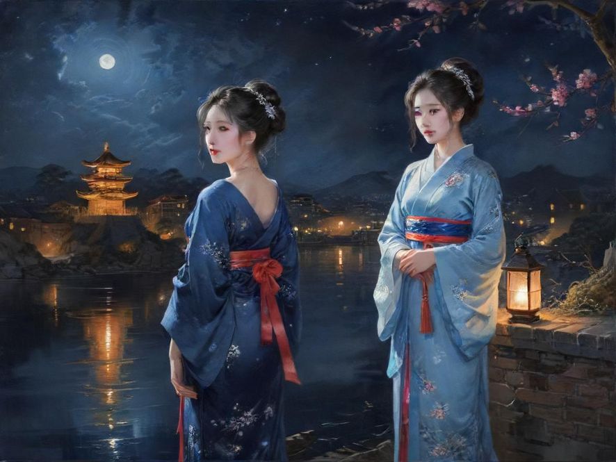 南沙夜景下的休闲场所