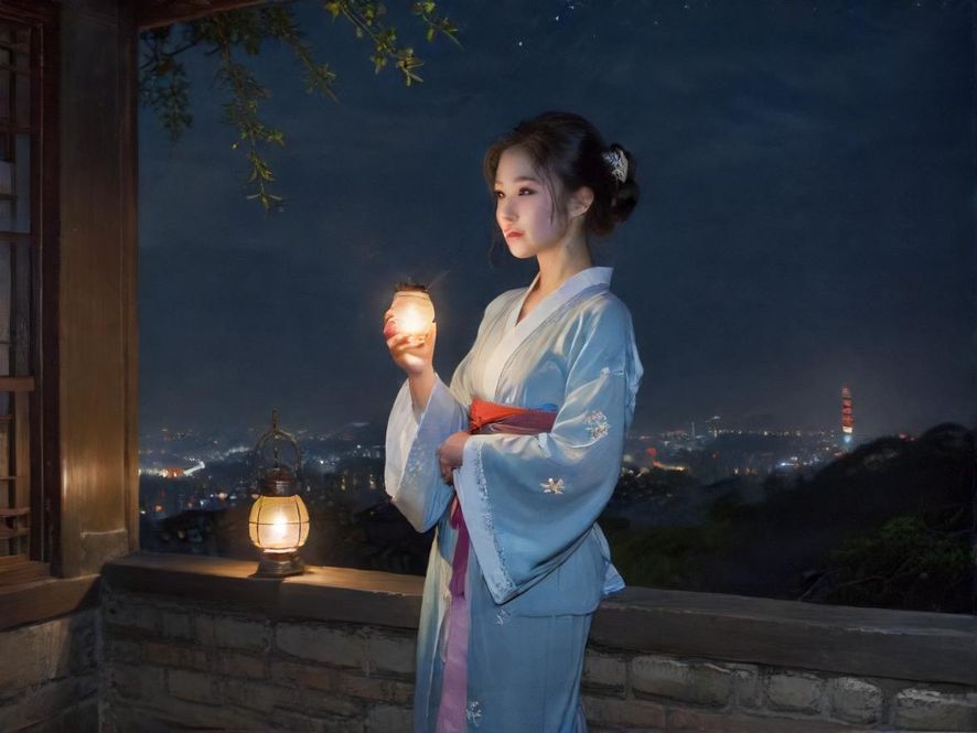 广州夜晚繁华街头