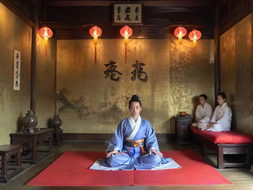 一位专业的按摩技师,手法专注而细腻,客户面露放松愉悦的表情,身处宁静而私密的理疗室中。