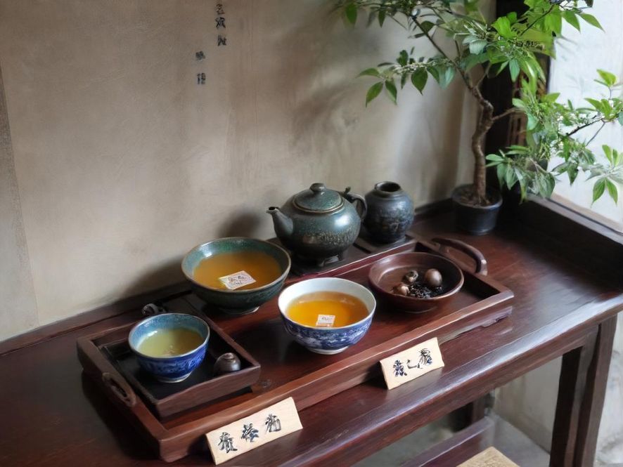 精致茶室内部,私密包厢,暖色调灯光,营造典雅氛围